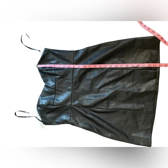 ANTHROPOLOGIE Hutch Strapless Faux Leather Mini Dress New With Tags - Picture 16 of 16